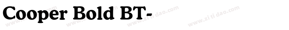Cooper Bold BT字体转换
